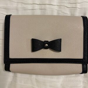 Kate Spade Bow Cream and Black clutch